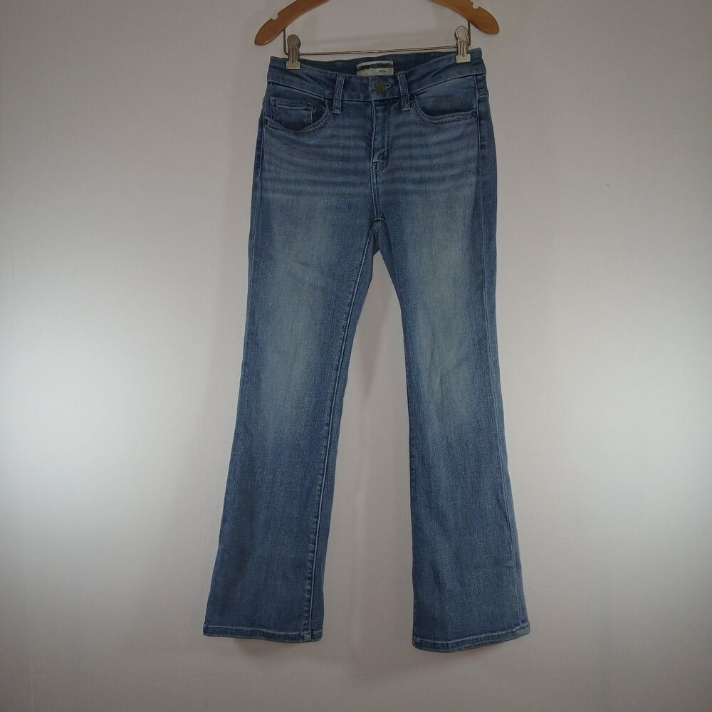 BKE Stella Mid Rise Bootcut Jeans Embroidered Pockets 26x29.5 Western Cowgirl
